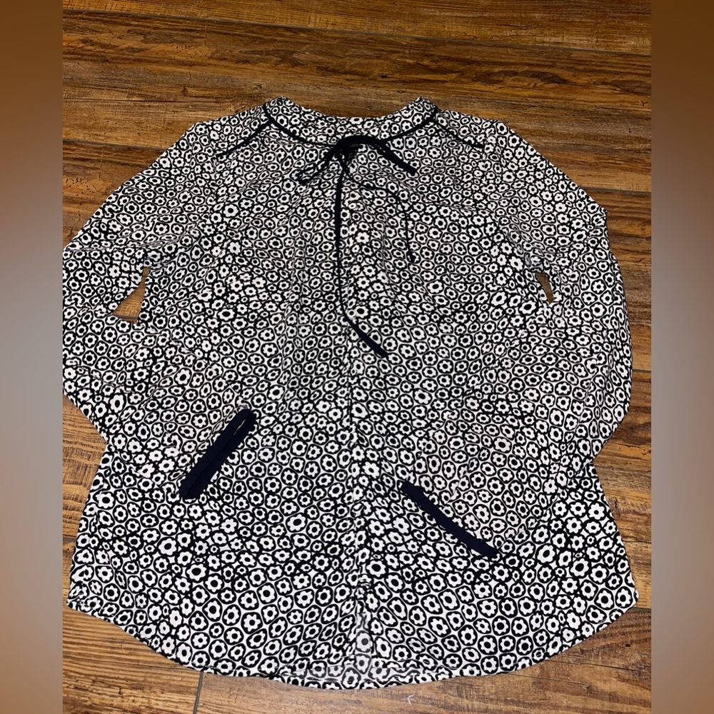 Black and white blouse from Talbots